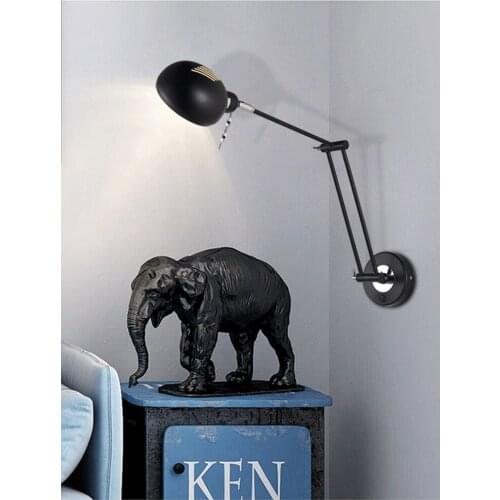 1 pcs chrome Bedside wall lamps led mirror Lights Reading office lighting silver led Wall Sconce E27 indoor Wall fixtures abajur