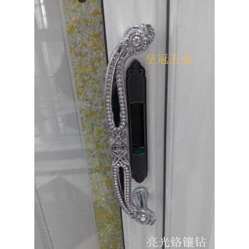 Door handle door handle with European antique diamond drill zinc alloy modern minimalist balcony sliding door handle