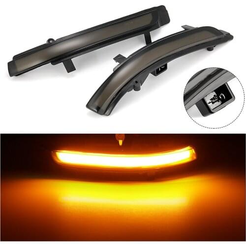 LED Dynamic Rearview Mirror Light For Skoda Haorui Octavia Superb Baujahr E8 Smoked Shell Side Swing Mirrror Indicator Light