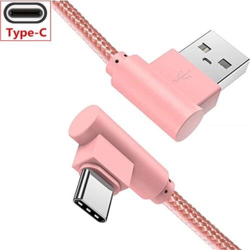 USB Charger Cable for Lenovo Z5 Z5s K9 K5 Pro 90 degree Type C Charging Wire for Motorola Moto One Power G7 Plus G6 Play