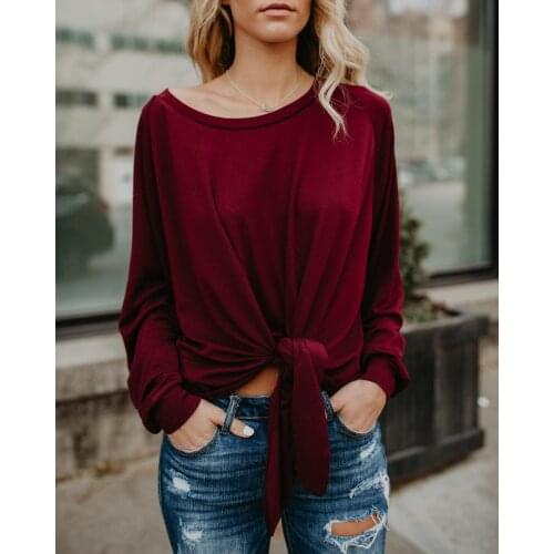 S-XL women o neck long sleeve tops t shirt autumn spring casual leisure t shirt pure color brand tops t shirt