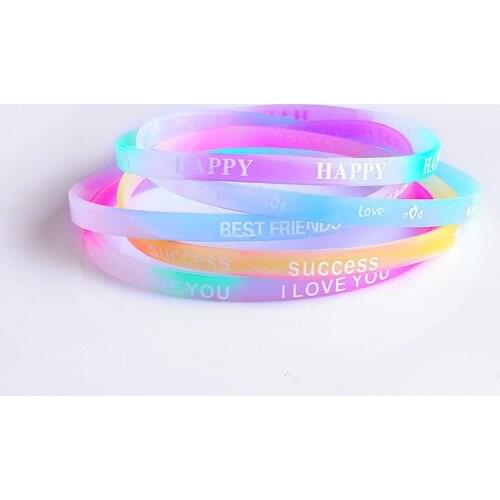 1 PCS Silicone Rubber Wristband Cuff Bracelet Flexible Wristband Sports and Leisure Bracelet Women Men Outdoor Basketball Style