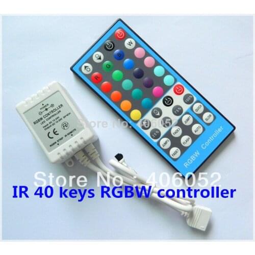 100pcs/lot Rgbw Ir 40key Led Controller LED Module DC5V 12v - 24v Led Strip and RGB DC 10 Common Anode 96