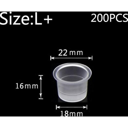 100pcs LL Tattoo Ink Cups Professional Tattoo Supplies Plastic Transparent Pigment Cups