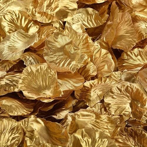 100pieces/pack wedding supplies wholesale simulation rose four leaf fake petals gold silver hand throwing flowers proposal