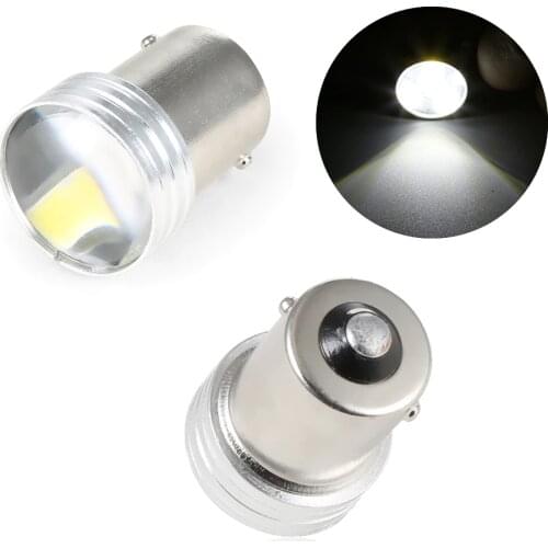 2Pcs 1156-2835-6SMD COB LED Light Bulb DC 12V 21W Car Tail Driving Light Backup Reversing Lamp White 6000K Auto Parking Lamp