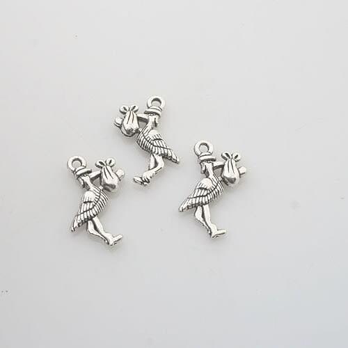 20pcs tibetan silver color STORKS design charms X0169
