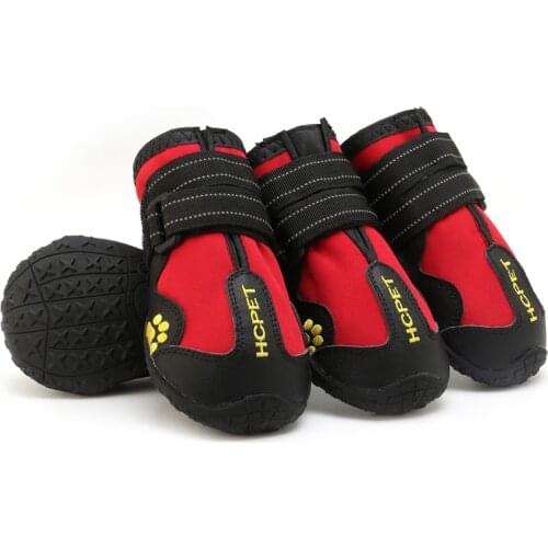 4Pcs/Set Pet Dog Shoes for Medium Large Dogs Waterproof Rain Snow Dog Boots Durable Breathable Outdoor Training Hiking Dog Shoes