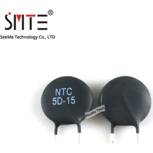 50pcs/lot NTC5D-15 Thermistor 5 ohm 6A negative temperature coefficient thermistor power resistor New and original