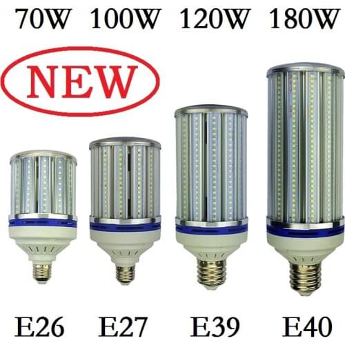 70W 100W 120W 180W E27 E40 LED Bulb Light E26 E39 street lighting High Bright 110V 220V Corn Lamp for Warehouse Engineer Square