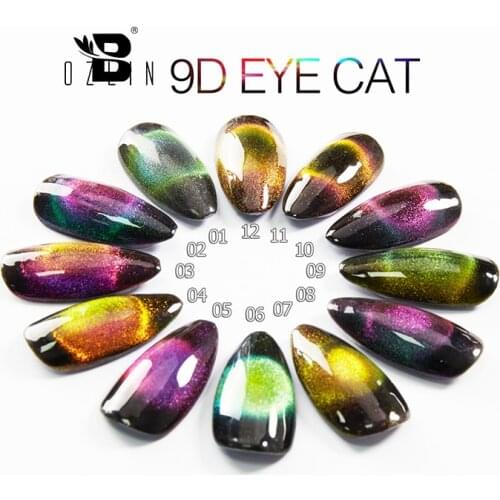 9D Cat Eye Gel Hybrid Nail Polish Soak Off LED UV Gel Nail Art Design Strong Effect Semi Permanent Varnish Chameleon Magic Gel