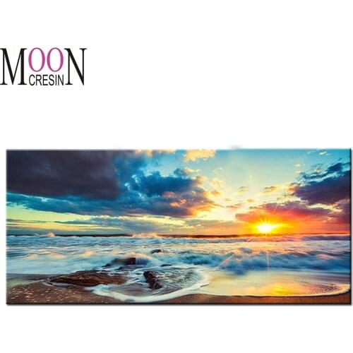 Landscape beach diamond painting full square round 5d diy diamond embroidery diamond mosaic Seascape cross-stitch,home art