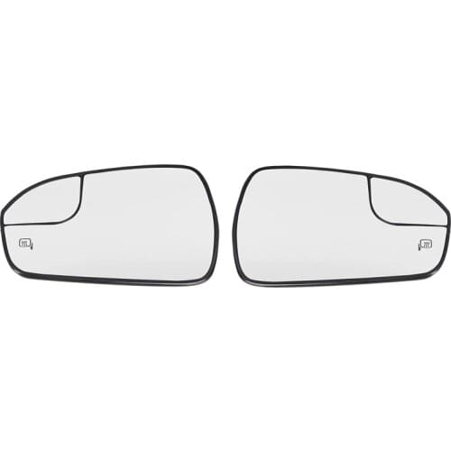 Rearview Side Door Mirror Glass Power Heated for 2013-2020 Ford Fusion W/Rear Holder
