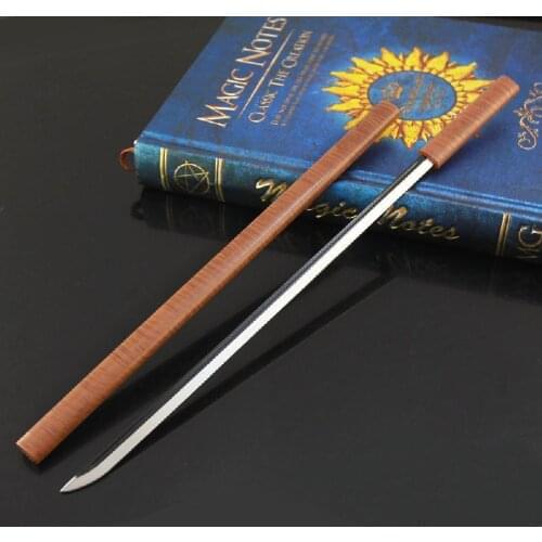 Alloy Sheath Gravity Knife Animation Peripheral Metal Handicraft Toy Sword Model Game Props Ornaments Pendants Creative Gift Toy