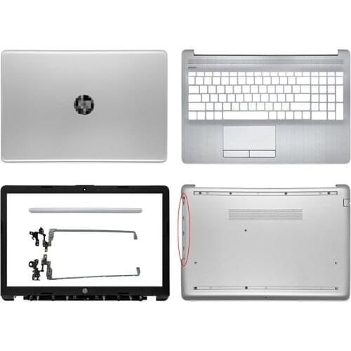 New For HP 15-DA 15-DB 250 G7 255 G7 Top Back Case Laptop LCD Back Cover/Front Bezel/Hinges/Palmrest/Bottom Case Silver