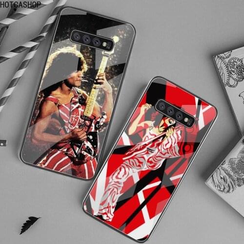 Eddie Van Halen Phone Case Tempered Glass For Samsung S20 Plus S7 S8 S9 S10 Plus Note 8 9 10 Plus