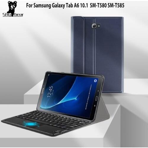 Case for Samsung Galaxy Tab A A6 10.1 2016 T580 T585 Wireless Bluetooth Keyboard Full Protective Portable Keyboard Case Cover