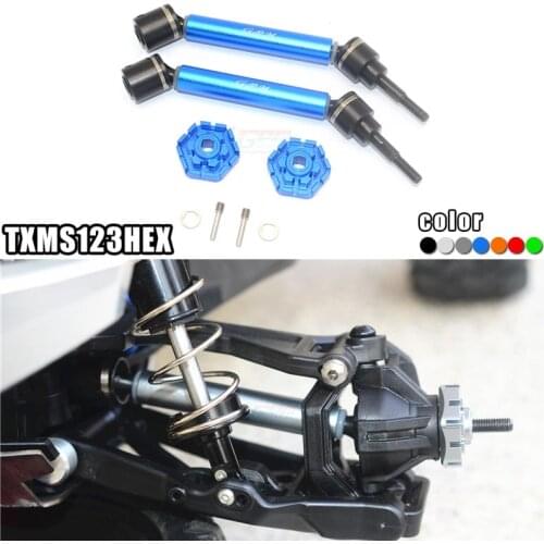 RC Car Parts 1/10 MAXX Bigfoot Upgrade Accessories Metal Aluminum alloy Drive shaft Universal joint CVD + Hex Adapter