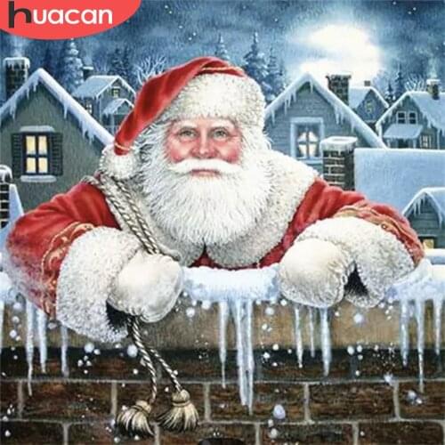 HUACAN 5d Diamond Painting Christmas Santa Claus Handmade Gift DIY Diamond Embroidery Cross Stitch Cartoon Needlework Wall Art