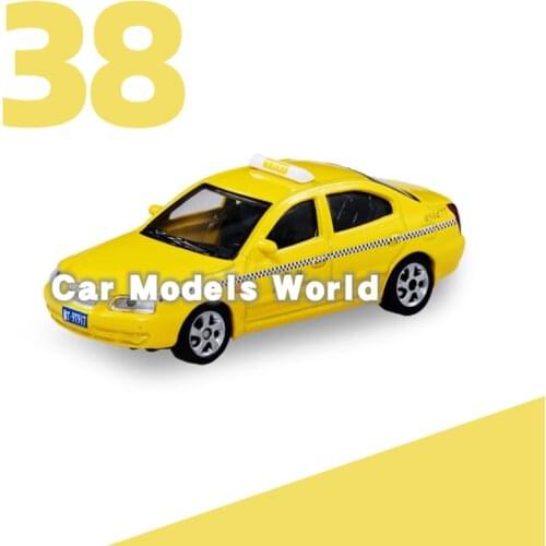 Toy Car Elantra ChongQing Taxi 1:64 (Yellow) (Metal & Plastic Parts)