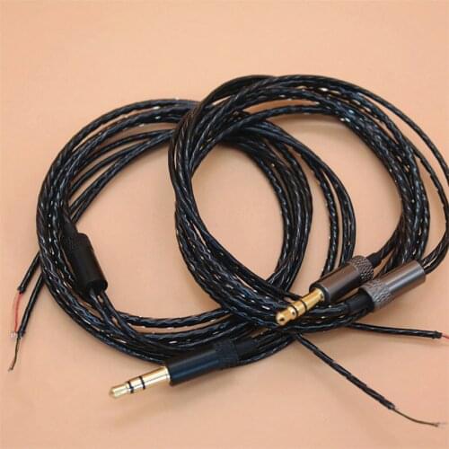 2pcs/ lot 3.5mm Pure Copper Wire Cable 18 Core MP3 Player Cable HiFi Headphone Mixed Braided DIY Cable 130 cm
