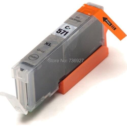 3X Grey For CLI-571 CLI571XL CLI571 Compatible Ink Cartridge For Canon PIXMA MG7750 MG7751 MG7752 MG7753 Printer