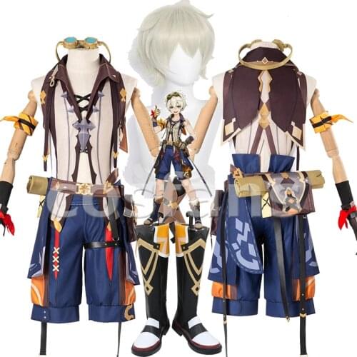Genshin Impact Cosplay Bennett costumes Game Bennett Cosplay Wig Hair prop glasses Genshin Impact Bennett Halloween punk glasses
