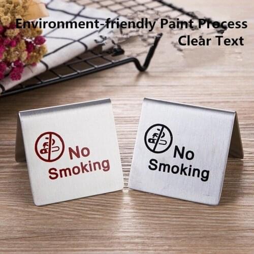 No Smoking Reserved Metal Signs Table Tent Signs Holders Stand For Weddings, Special Events, Restaurant Use