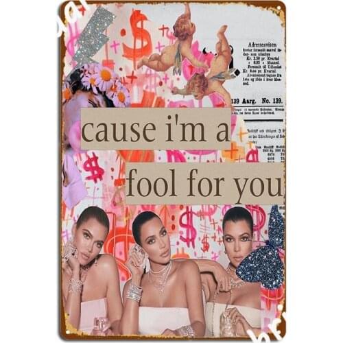Fool 4 U Metal Sign Personalized Party Club Home Plaques Tin Sign Posters