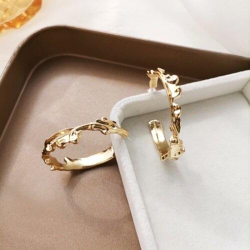 New Fashion Exaggerated Earrings 2021 C Irregularly Shaped Earrings Simple Metal Women Present
