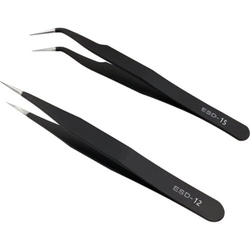 2021 New Die Cutting Tools 12cm Curved Fine Point Tweezers Black Coated Accurate For Cutting Dies Projects