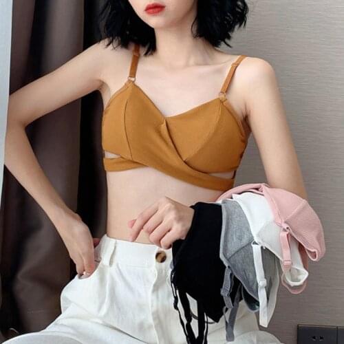 New girls underwear women without steel ring small chest gathered students sexy bra thin section French triangle cup lingerie