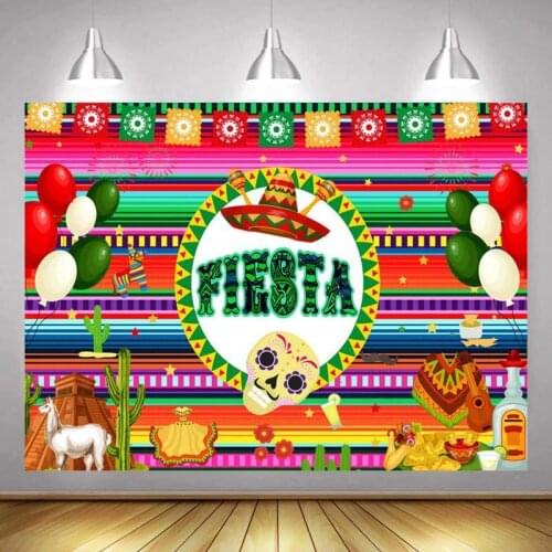 Fiesta Party Backdrop Mexican Fiesta Themed Birthday Party Photography Backdrops Fiesta Decor Photo Booth Background