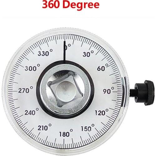 360 Degree 1/2" Drive Adjustable Torque Angle Gauge Meter Angle Rotation Measurer Tool Wrench Auto Repair Check Meter