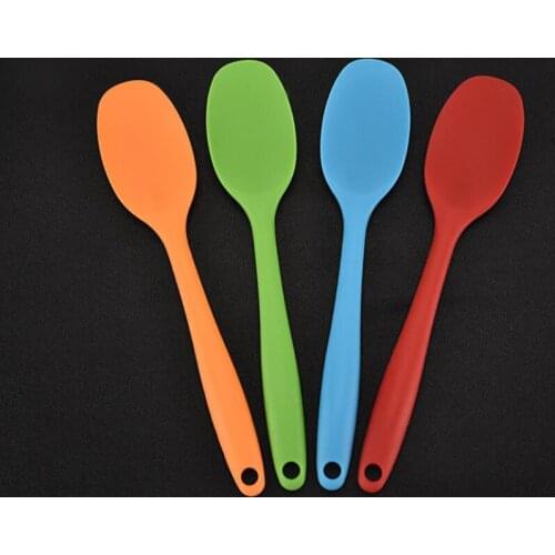 Cake Butter Spatula Silicone Spoon Mixing Spoon Long-handled Cooking Utensils Tableware Kitchen Soup Spoons Mixer Cooking Tools