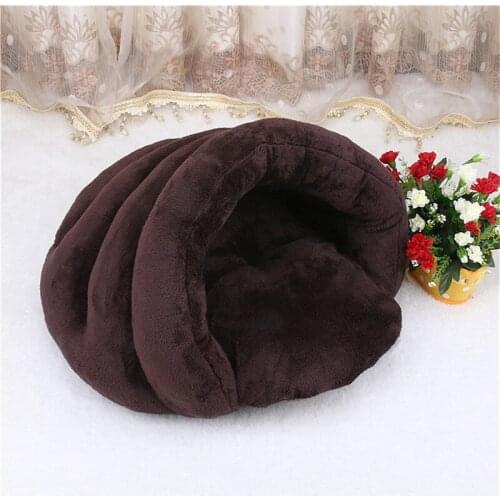 Arctic Velvet Cat Litter Warm Pet Sleeping Bag Yurt Shape Puppy Pet Cat Dog Litter Windproof Soft Pet Nest 2 Colors 2 Sizes