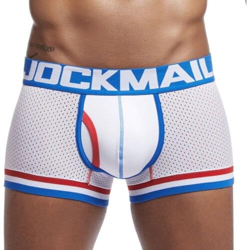 JOCKMAIL new mens boxer mesh underwear breathable comfort mens underwear