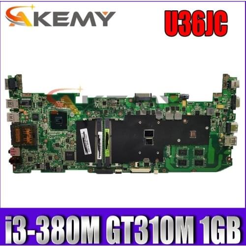 U36JC With i3-380M CPU GT310M 1GB N11M-GE2-S-B1 Mainboard REV 2.0 For ASUS U36JC U36J Laptop Motherboard DDR3 100% Tested OK