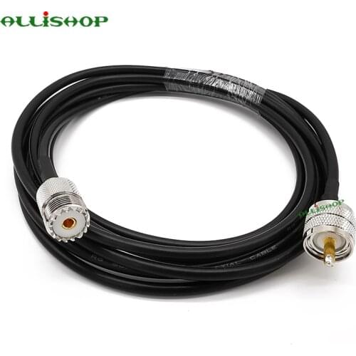 UHF PL-259 Male to UHF SO-239 Female RG58 Antenna Extension Cable Pl259 Pigtail connector for CB Radio Ham Radio FM Transmitter