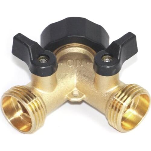 Y Type 3/4 Inch Brass Piece Splitter Loose Union With Additional Washer For Washing Machine
