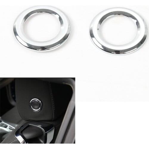 YAQUICKA Fit For Chevrolet Camaro 2017+ ABS Car Interior Seat Headrest Adjust Switch Decoration Ring Trim Styling Sticker