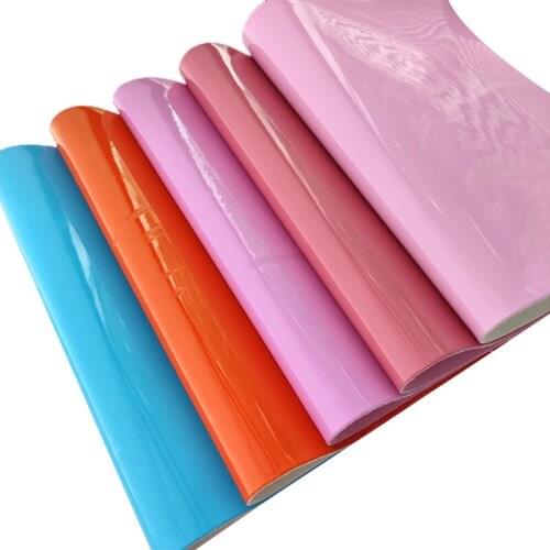Mirror Reflective Smooth PU Faux Leather Fabric Sheet For Making Shoe/Bag/Hair Bow/Decoration/Craft