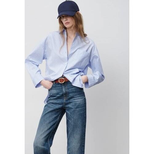 Женские рубашки в полоску ZOUHIRC China At AliExpress