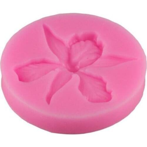 2020 New 1pc Orchid Fondant Kitchen Flower 3D Decor Baking Tools Cake Decorating Silicone Creative Shape Pastry Mold Embossing