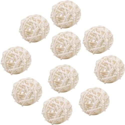 10Pcs Decorative Rattan Balls Ornaments Wedding Christmas Birthday Party Decorat