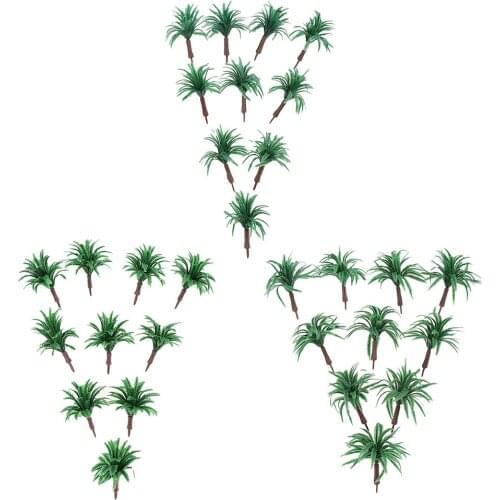 10x Green Model Tree Layout For RR Railroad Park Street Building 1/150 4.5cm