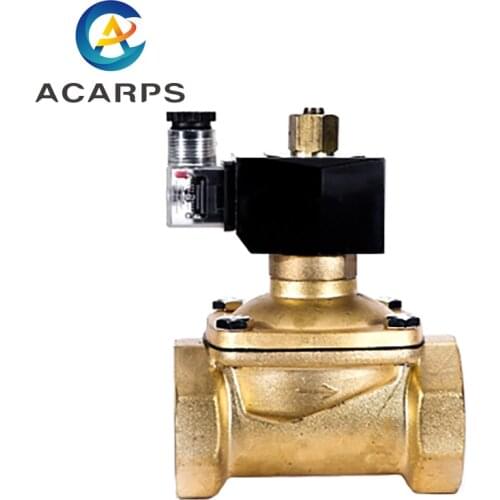 2" Brass Normally Open Solenoid Valve IP65 Pipe Control Switch Valve Water Valve 380V 240V 220V 110V 24V 12V