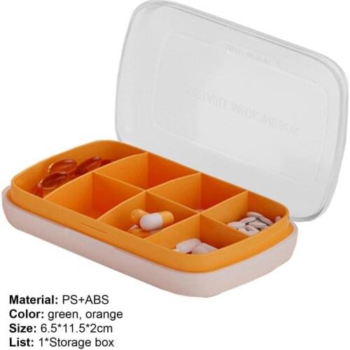 2021 Tablet Box Multifunctional Portable ABS Plastic Small Travel Pill Storage Case for Patients Drug Container Pills Organizer