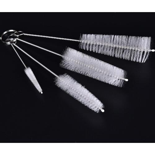 4pcs/set Nylon Cleaning Brushes for Baby Feeding Bottle Cups Glassses Kettles Piping Tube Clean Brush