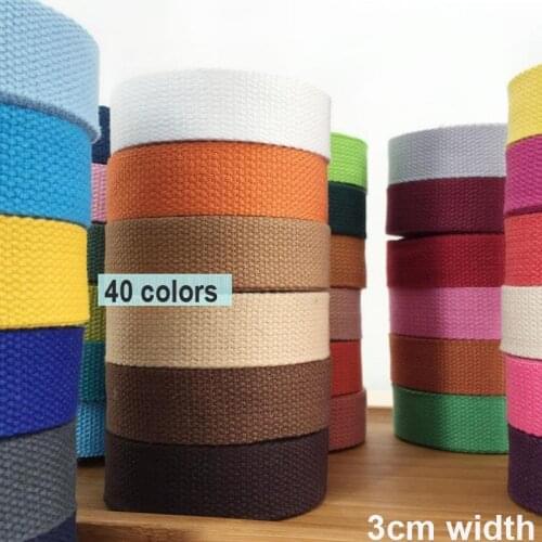 4meters 30mm width Canvas Ribbon Polyester Cotton Webbing Strap Sewing Bag Belt Accessories
